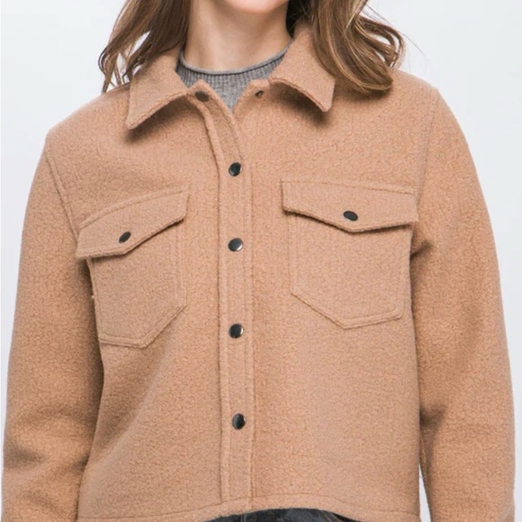 NWOT Love Tree | Camel Shacket Jacket | Small - Picture 13 of 14